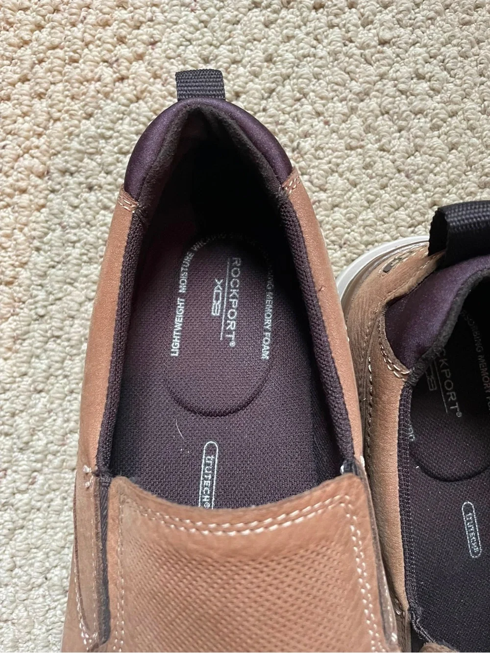 Rockport Men's Slip-On Casual Shoes in Light Brown and Dark Brown